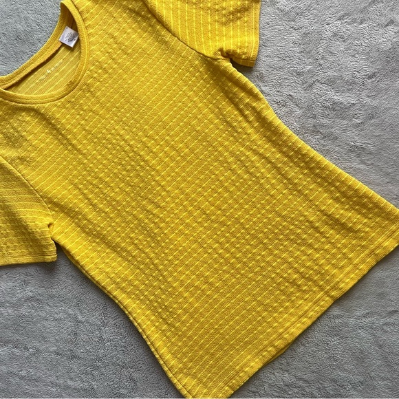Royal Robbins Tops - Royal Robbins Stretch Knit Striped Athletic Top Short Sleeve T-Shirt Yellow XL